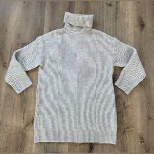 Mango Women’s Beige Turtleneck Sweater 🤍🍂🍁🥮